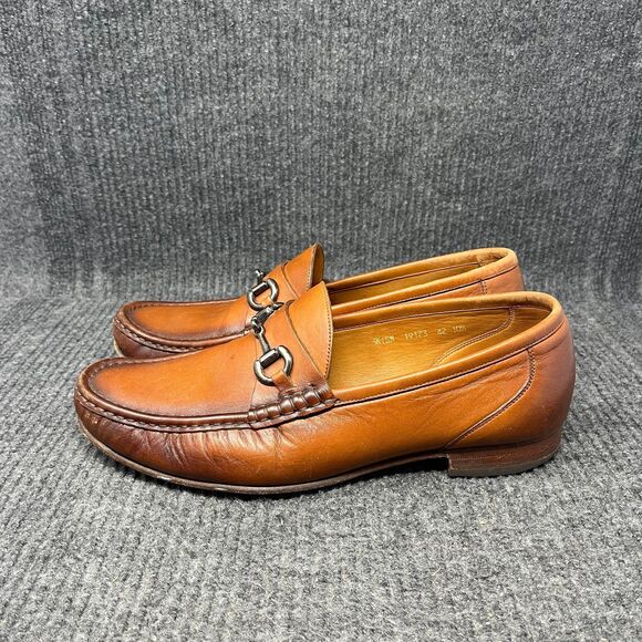 Beckett Simonon Beaumont Bit Horsebit Loafer Brown Leather Dress Shoes Mens 10.5 main image 8